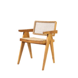 A Chair With Arm - Teak Wood Synthetic