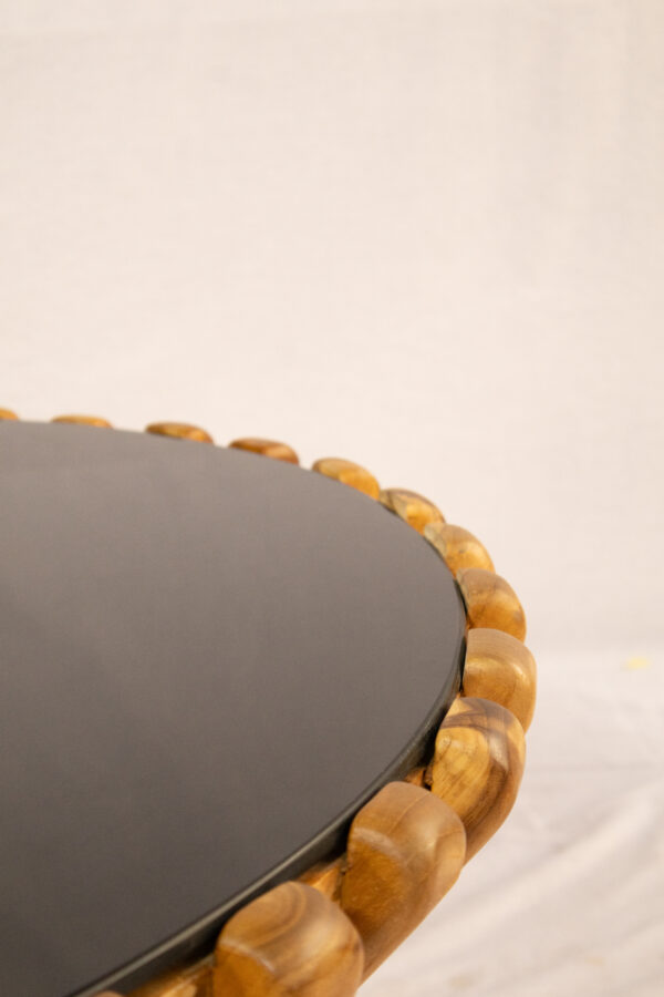 Jari-Jari Coffee Table + Black Glass - Gambar 3