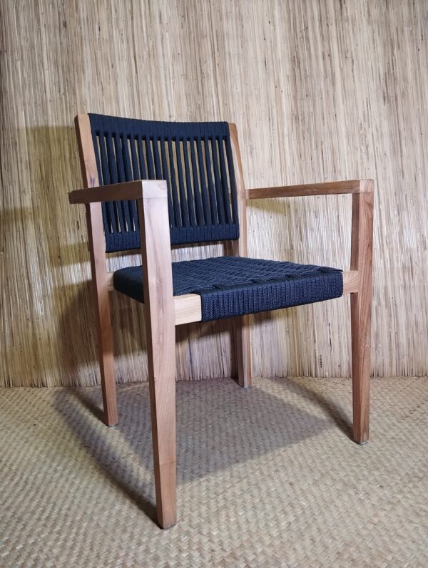 Stacking Chair - Teak Rope