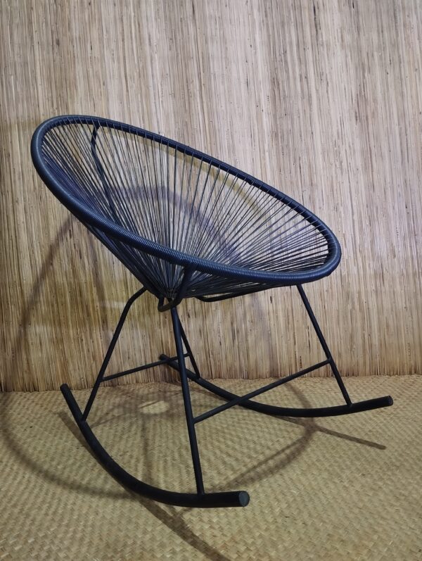 Egg Chair Rocking - Metal Synthetic