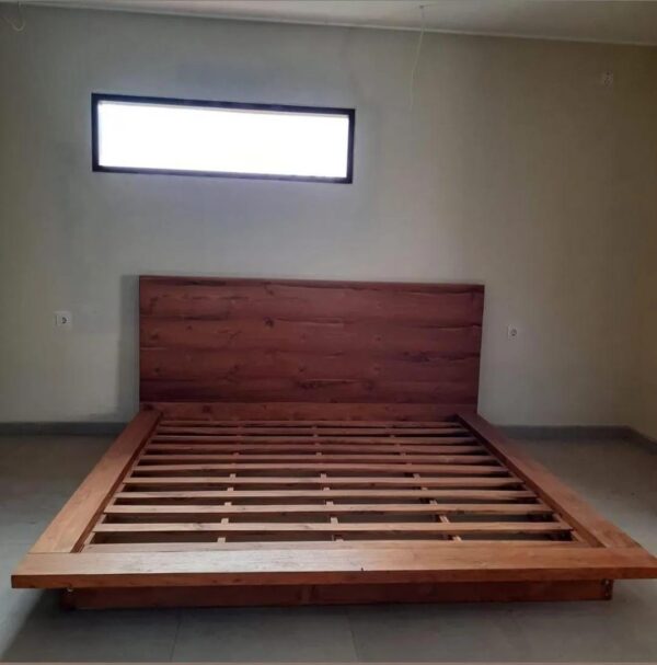 Bed With Head Board Full Wood 1