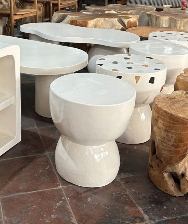 Stool Terazzo White Color