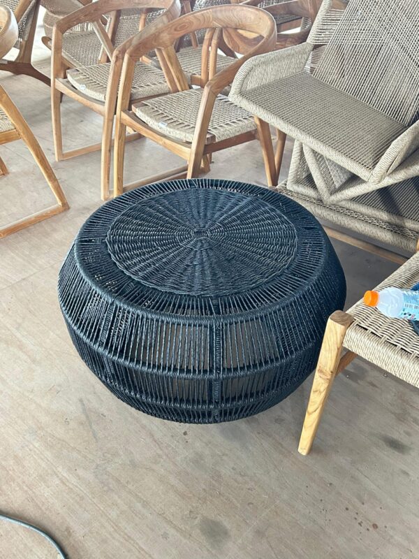 Black Round Coffee Table - Outdoor