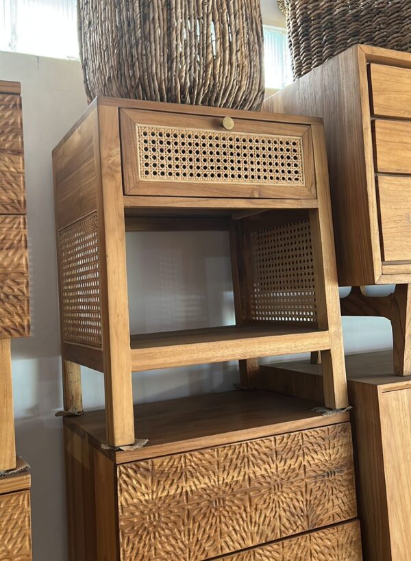 Side Table Combined Rattan