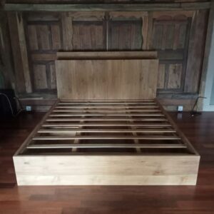 Bedframe With Shelf At Headbed