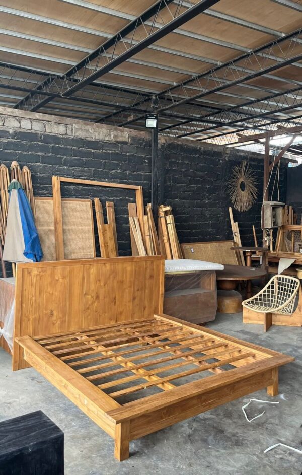 King Size Bedframe - Full Teakwood - Gambar 2