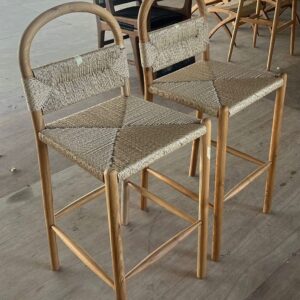Bar Chair - Syntetic & Teakwood