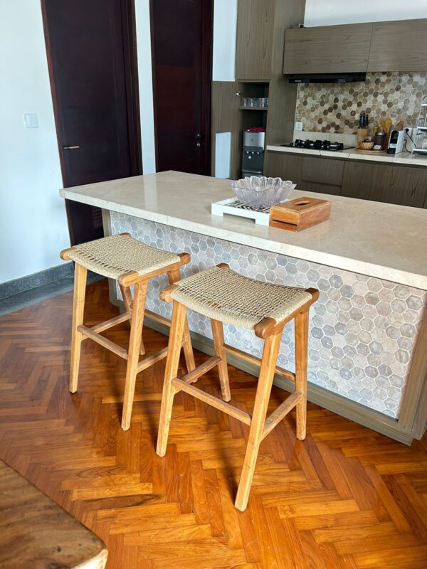 Bar Stool - Syntetic and Teakwood