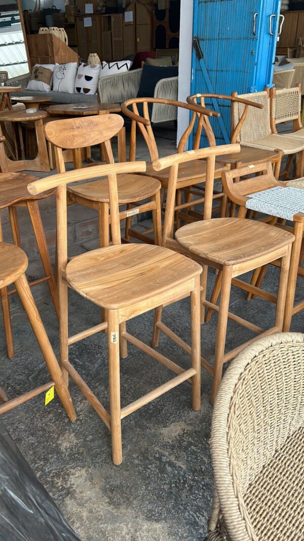 Bar Stool With Backrest - Teakwood