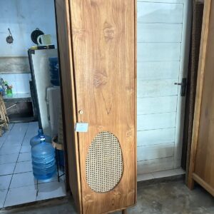 Mini Wardrobe - Teakwood Combined Rattan