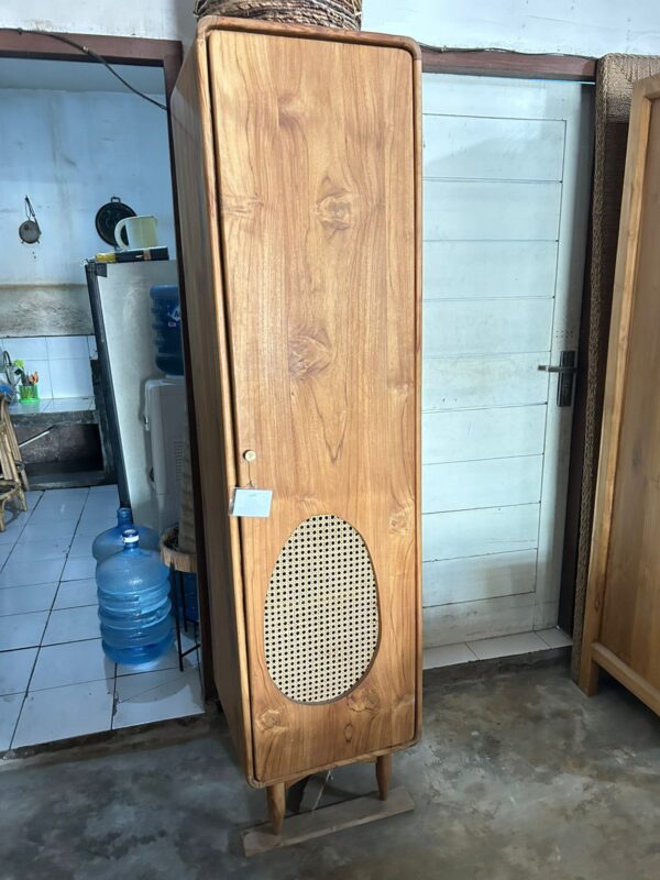 Mini Wardrobe - Teakwood Combined Rattan