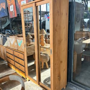 Wardrobe - Teakwood Combination Mirror