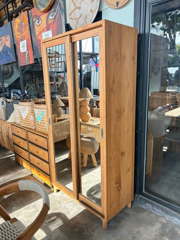Wardrobe - Teakwood Combination Mirror