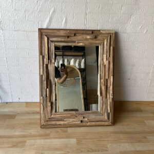 Vintage Teak Mirror - Square Model