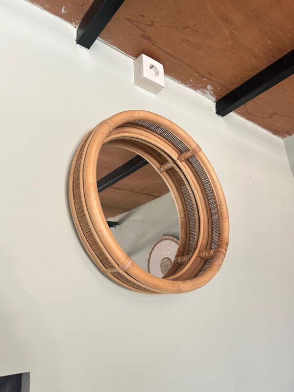Round Mirror - Rattan Frame Model