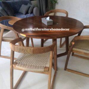 Dining Room Table Solid Teak - Brown