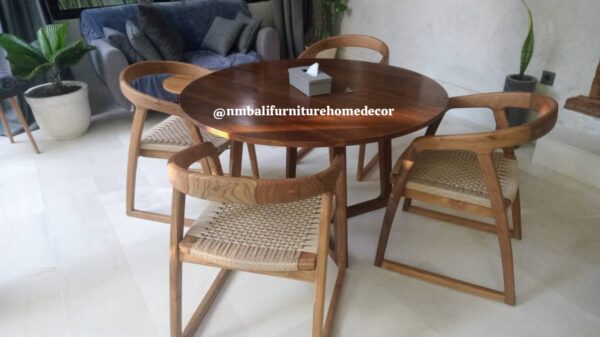 Dining Room Table Solid Teak - Brown