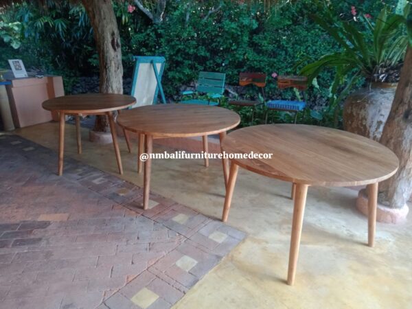 Round Dining Table - Solid Teak