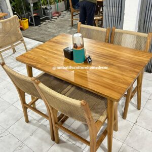 Dining Table Set - Solid Teak