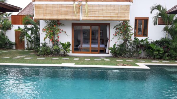 Roller Blind - Bamboo + Fabric - Gambar 2
