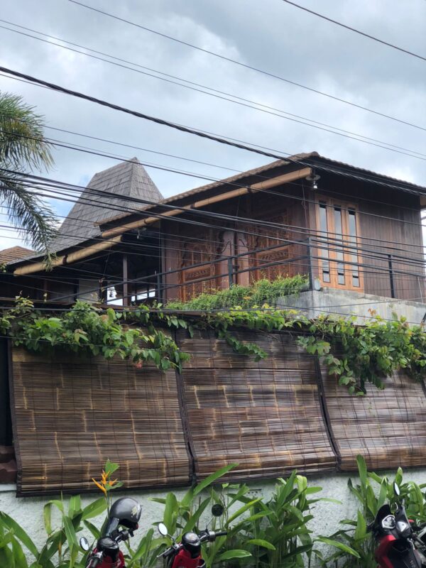 Black Bamboo Blind - With Fabric - Gambar 2