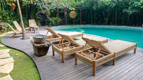 Sunbed Pattaya - Teak Synthetic Weaving - Gambar 3