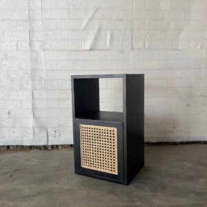 Side Table - Teakwood & Rattan