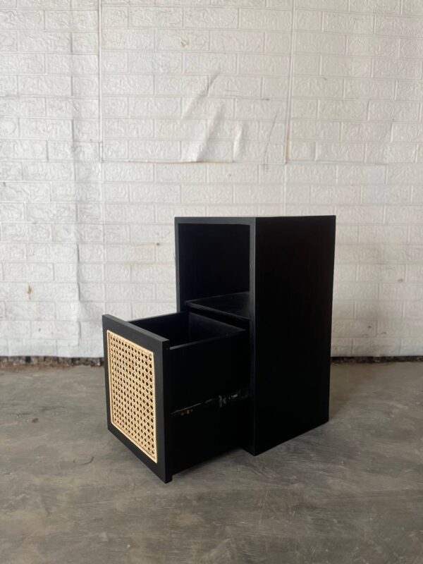 Side Table - Teakwood & Rattan - Gambar 3