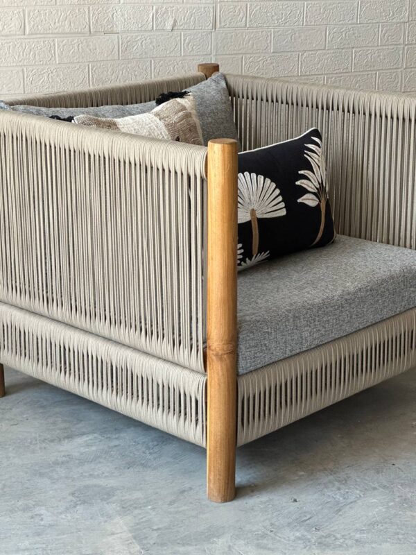 Single Sofa Sunny Synthetic Weaving - Gambar 2