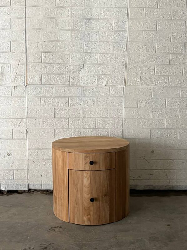 Round Side Table - Full Teakwood