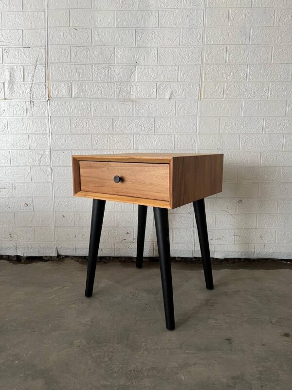Side Table - 1 Drawer & Black Leg