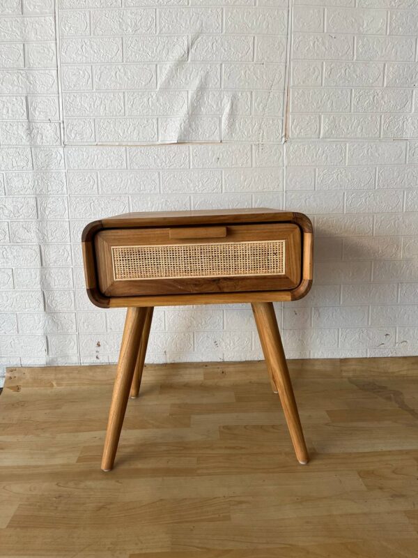 Bedside - 1 Drawer Combined Rattan