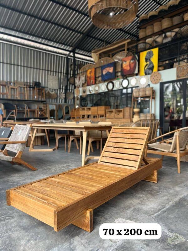 Sunbed Papan - Full Teak