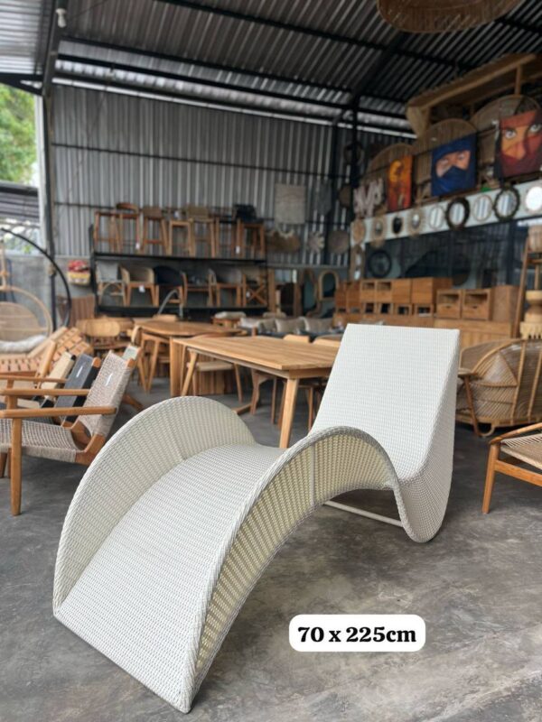 Sunbed Wave - Metal Synthetic Weaving - Gambar 2