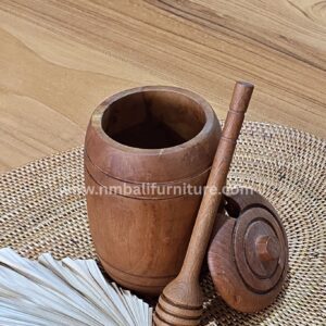 Wooden Honey Jar Set
