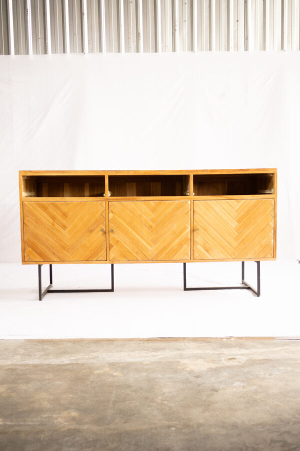 Venosia Cabinet- Teakwood - Gambar 2