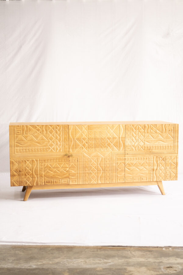 Curvpols Cabinet-Full Teakwood