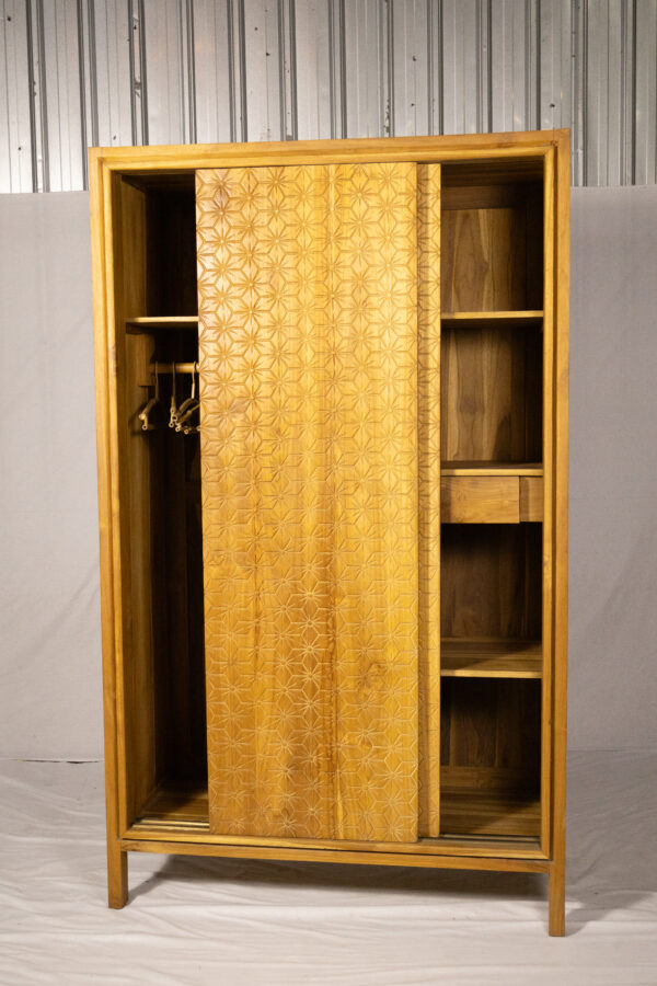 Wardrobe Teakwood Sliding Door - Gambar 3