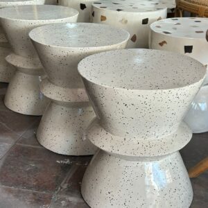Modern Terazzo Hourglass Stool