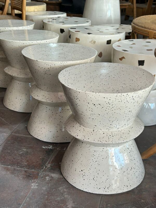 Modern Terazzo Hourglass Stool