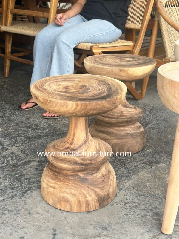 Organic Goblet Side Table - Solid Suar