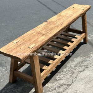 Reclaimed Bench - Lower Shelf Storage