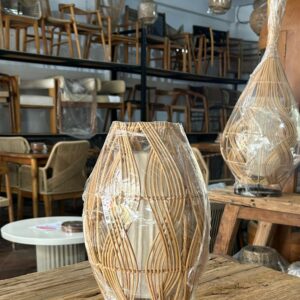 Small Rattan Lamp Side Table