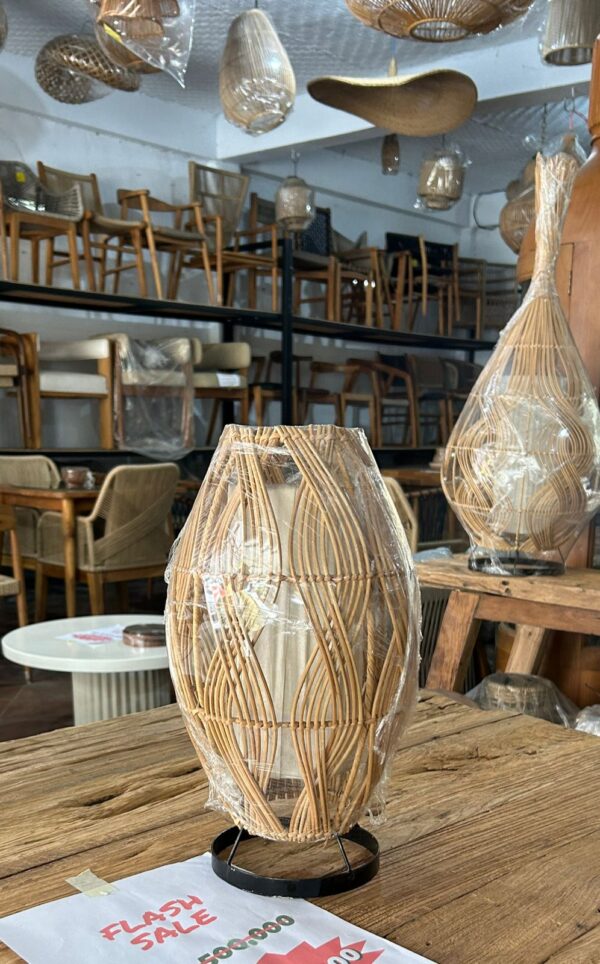 Small Rattan Lamp Side Table